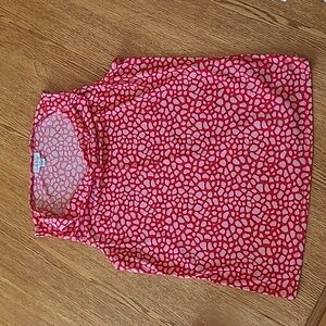 Womens Jaclyn Smith Collection red white sleeveless stretchy top size Large